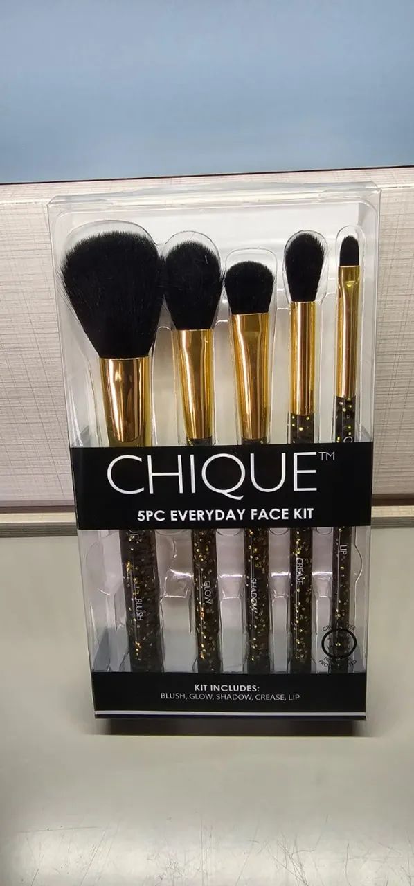 Kit 5 Pincéis Para Maquiagem - Chique