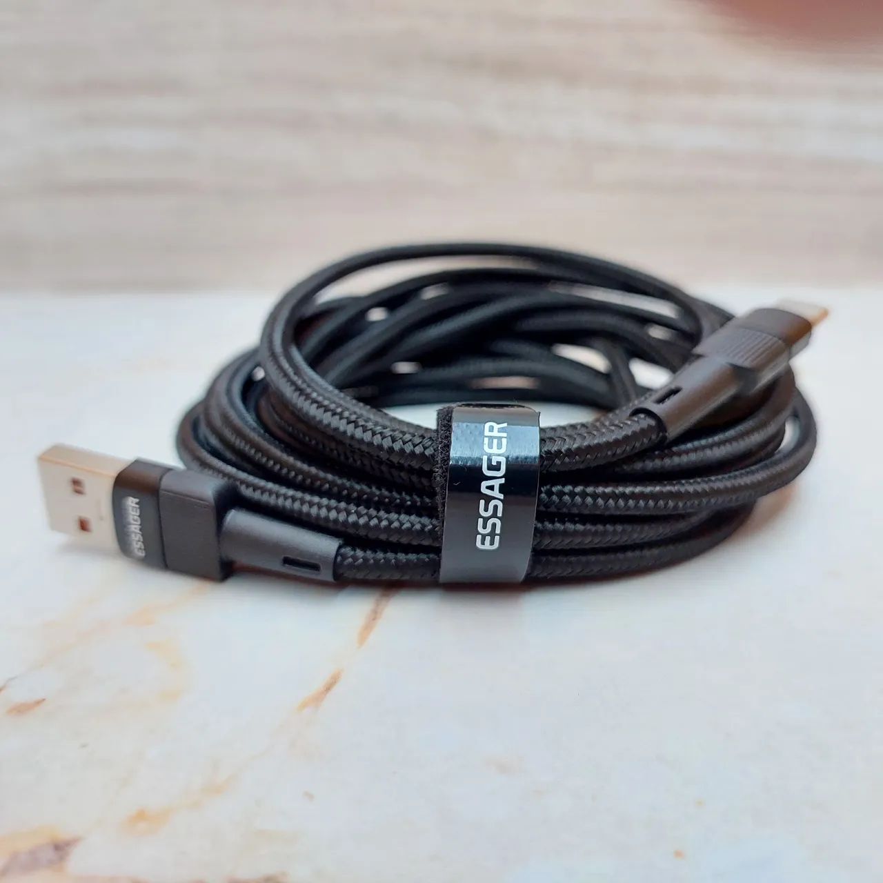 Essager Cabo USB A para USB C Reforçado Resistente 3 metros - Foto 4