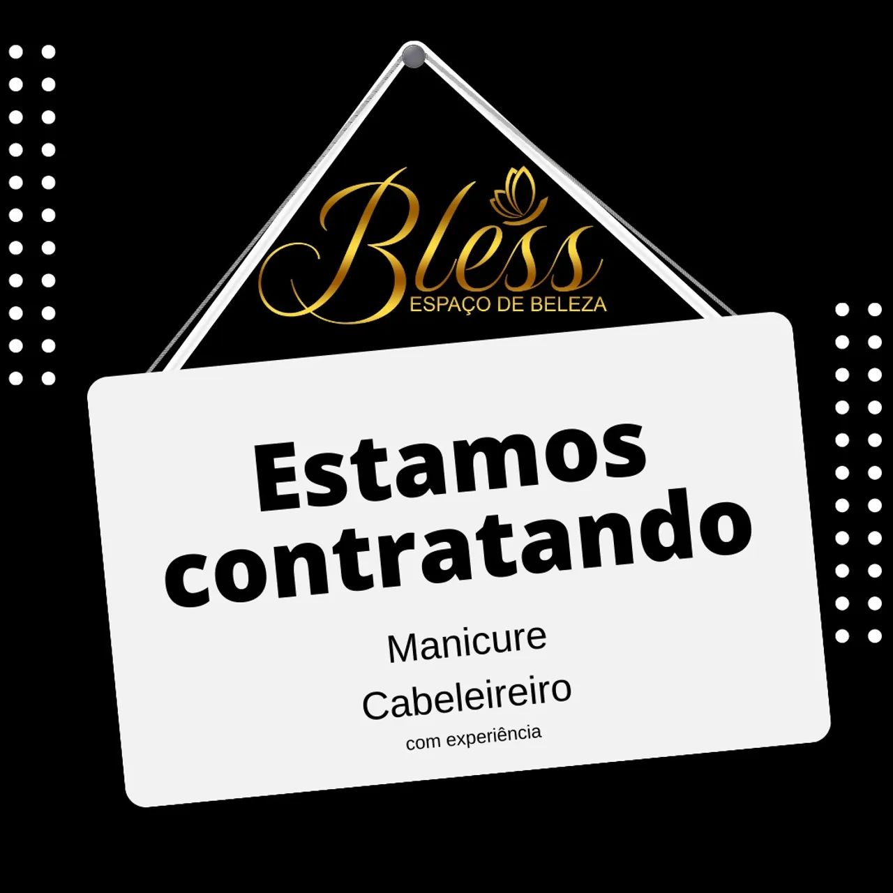 Estamos contratando Cabeleireiro e Manicure 