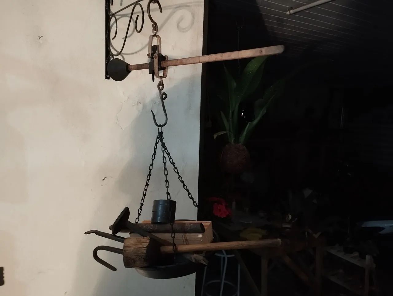 Balança decorativa rústica com prato pvc - Foto 4