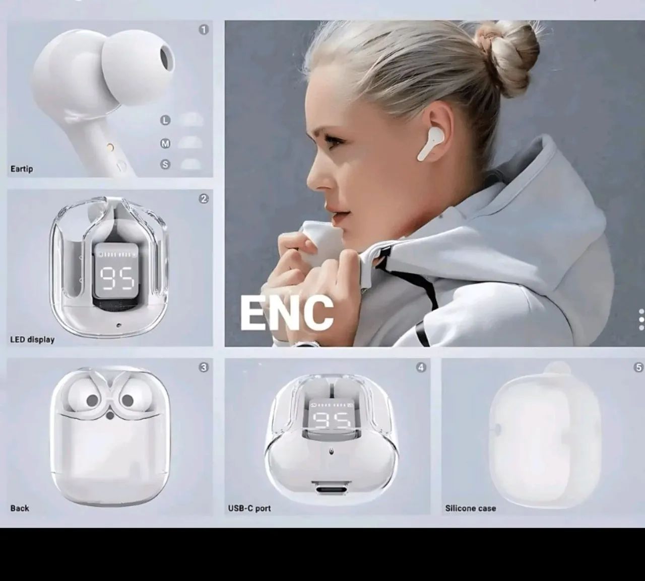 Fone de ouvido via bluetooth 