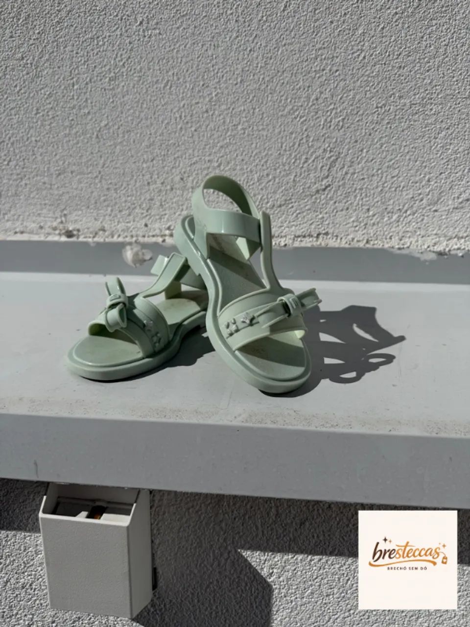 Sandália Mini Melissa Charming - Verde / Com Laço