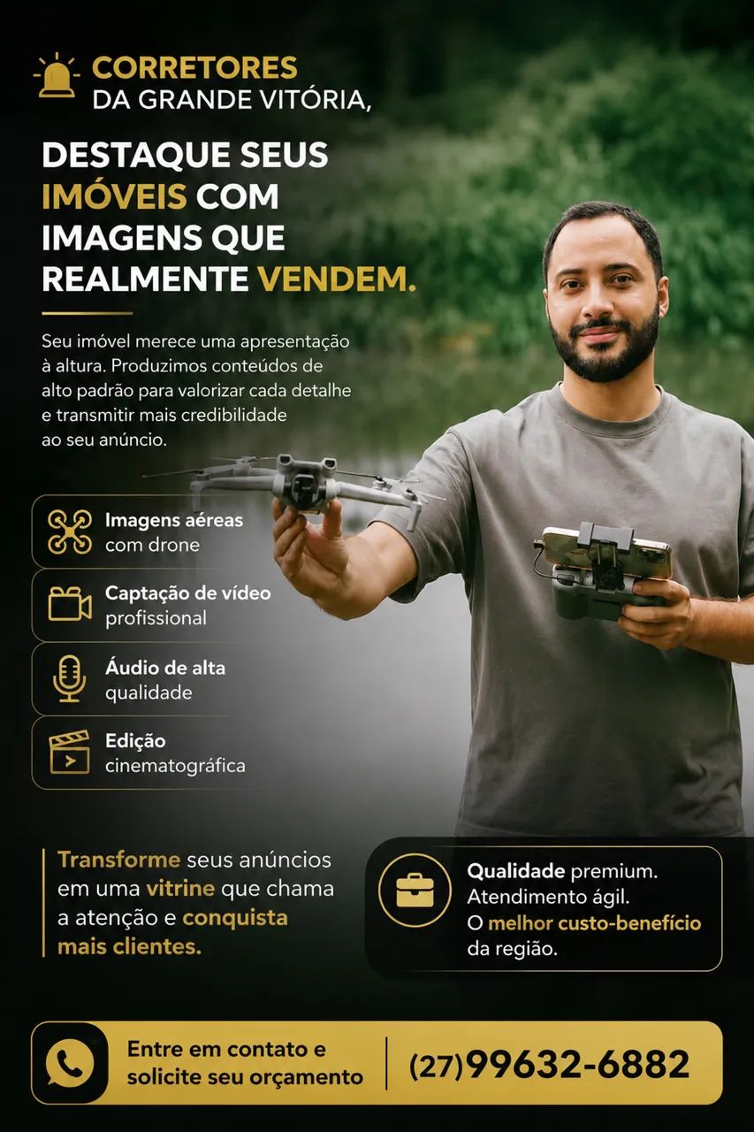     Imagens com Drone para Imóveis | Corretores da Grande Vitória - Foto 2