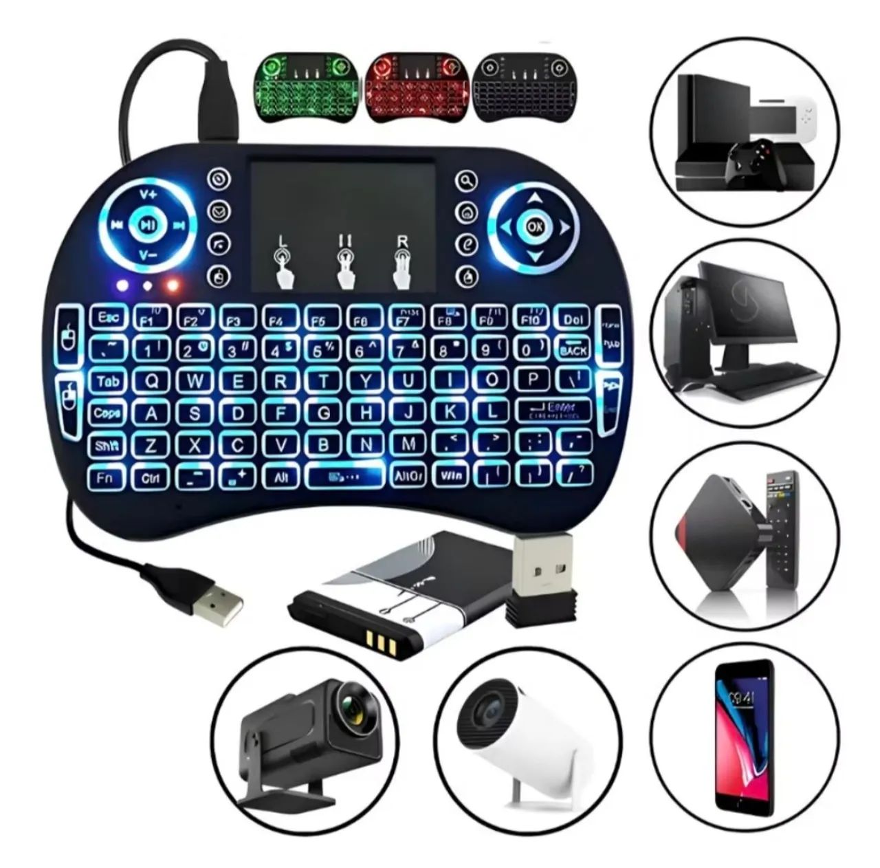Mini Controle Teclado Bluetooth Sem Fio  - Foto 3