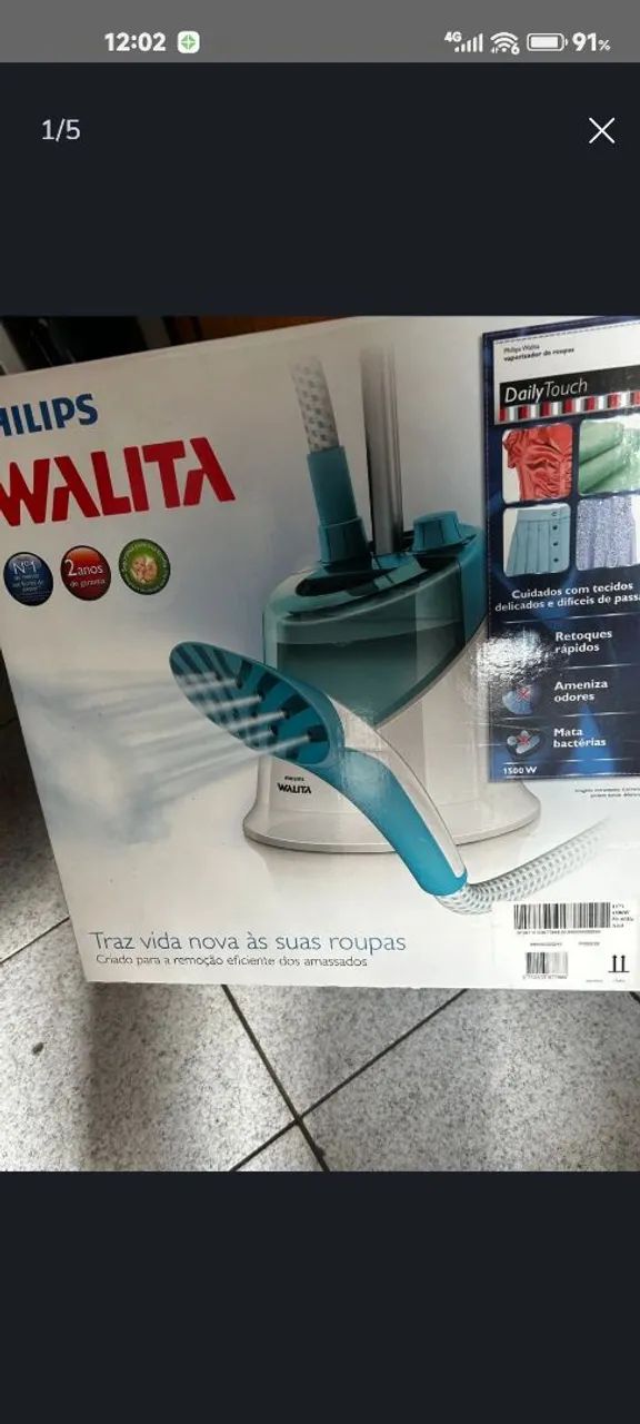 Passadeira a vapor Philips Walita DailyTouch. 110V