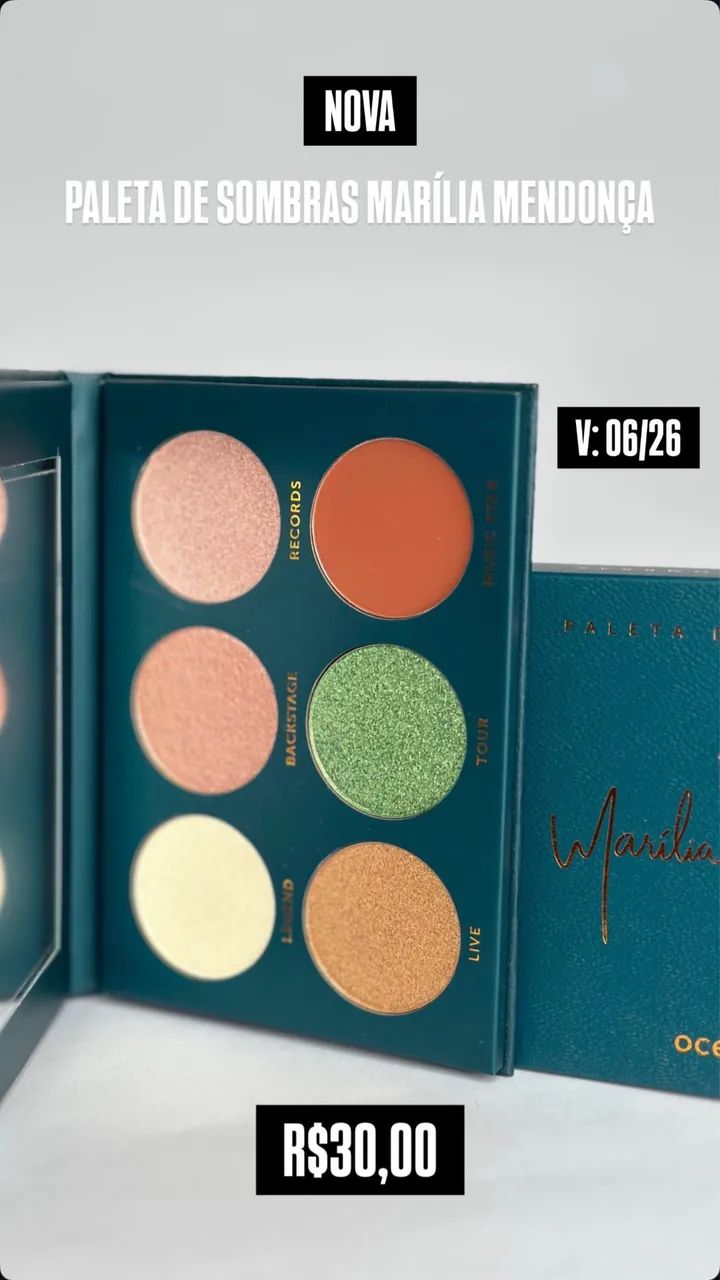 Paleta Marília Mendonça Oceane 