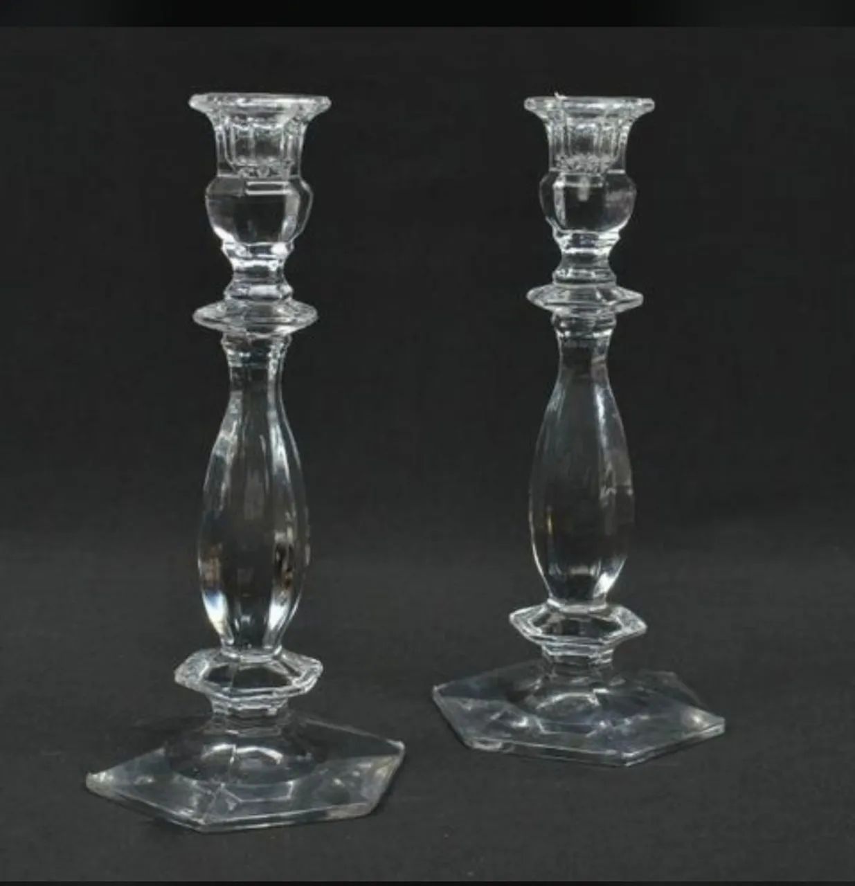  Elegante par de castiçais em cristal - Foto 2