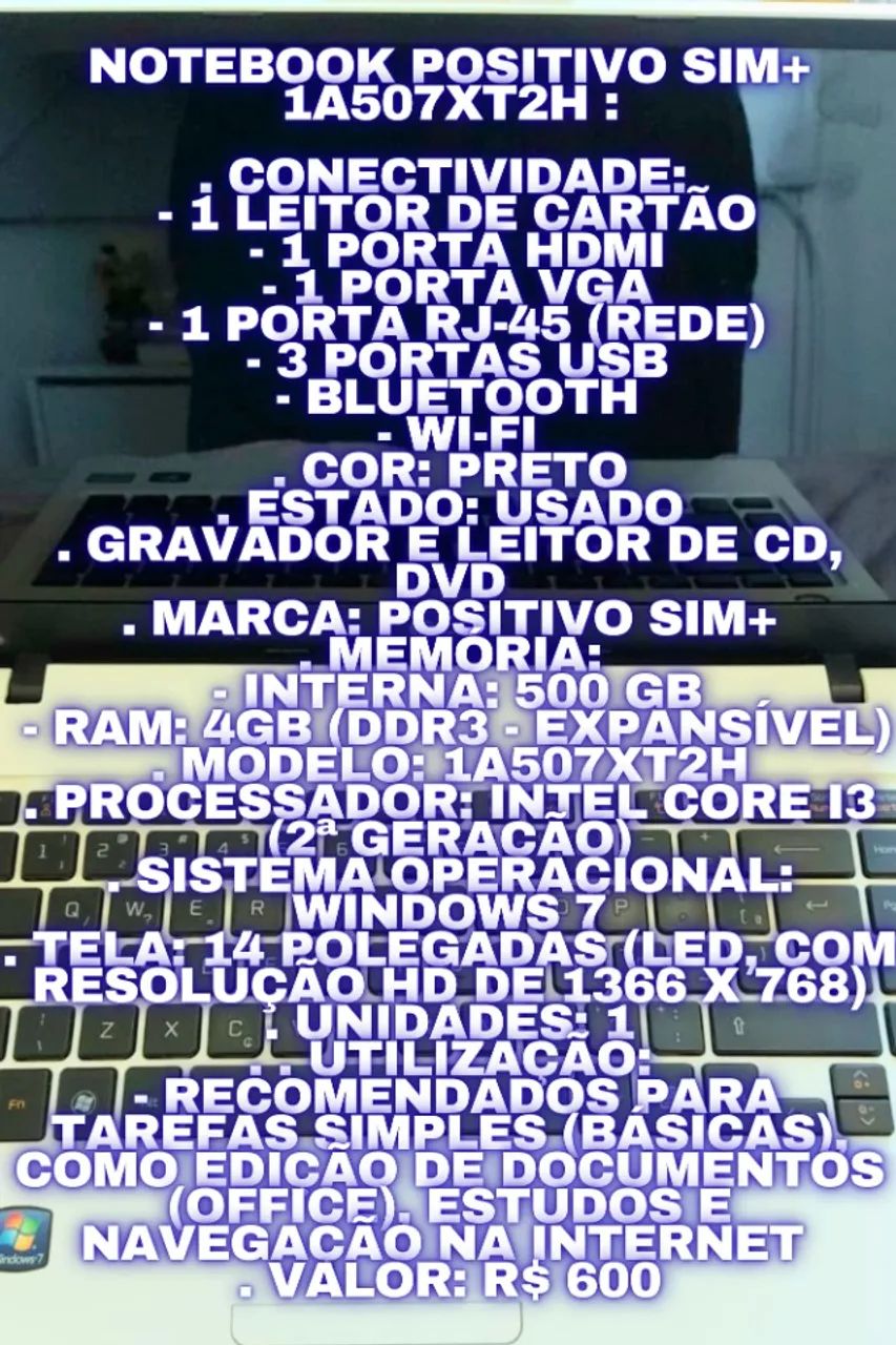 Notebook Positivo Usado - Foto 2