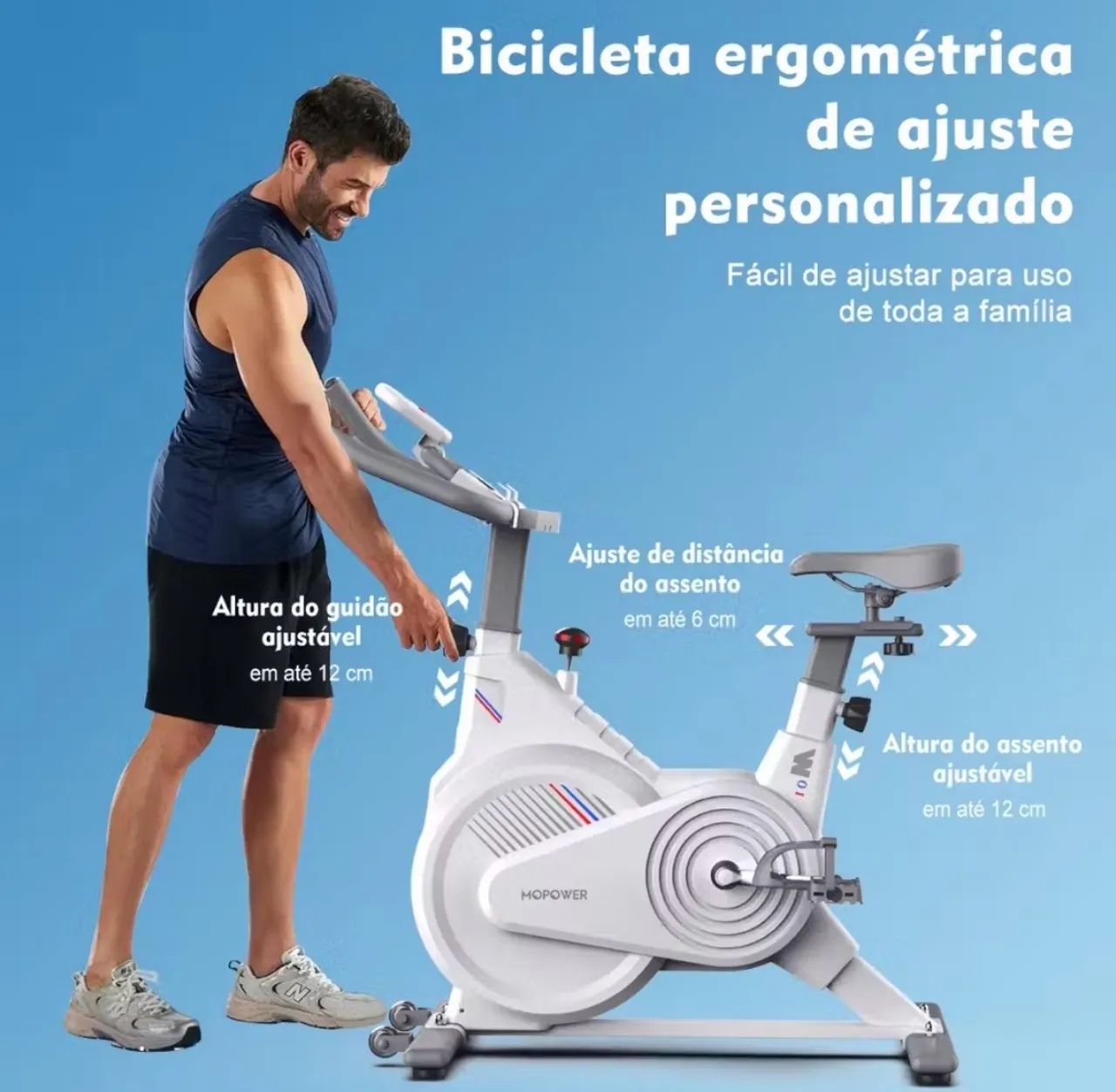 Bicicleta ergométrica branca semi nova  - Foto 4