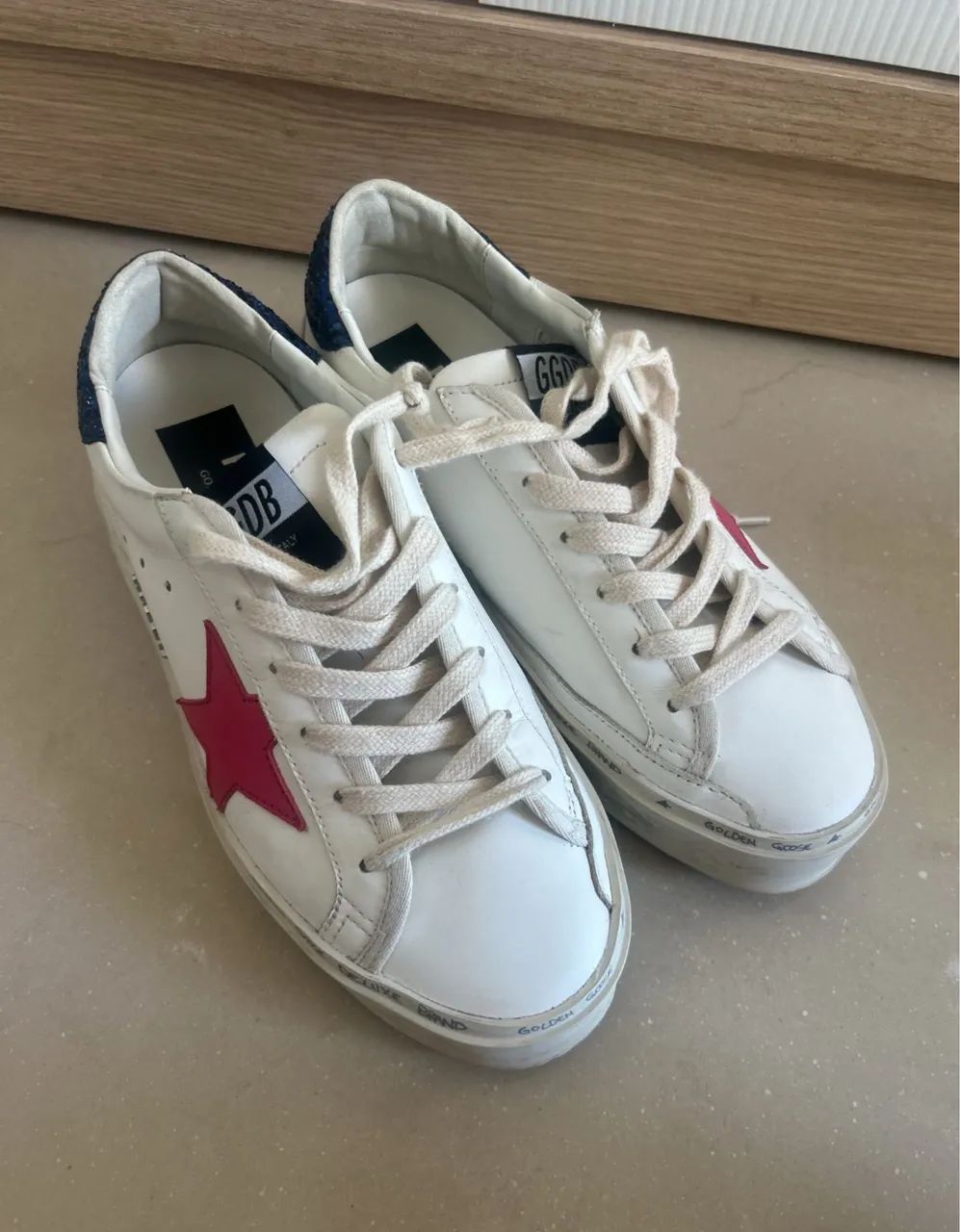 Tênis golden goose hi star branco 37 - Foto 4