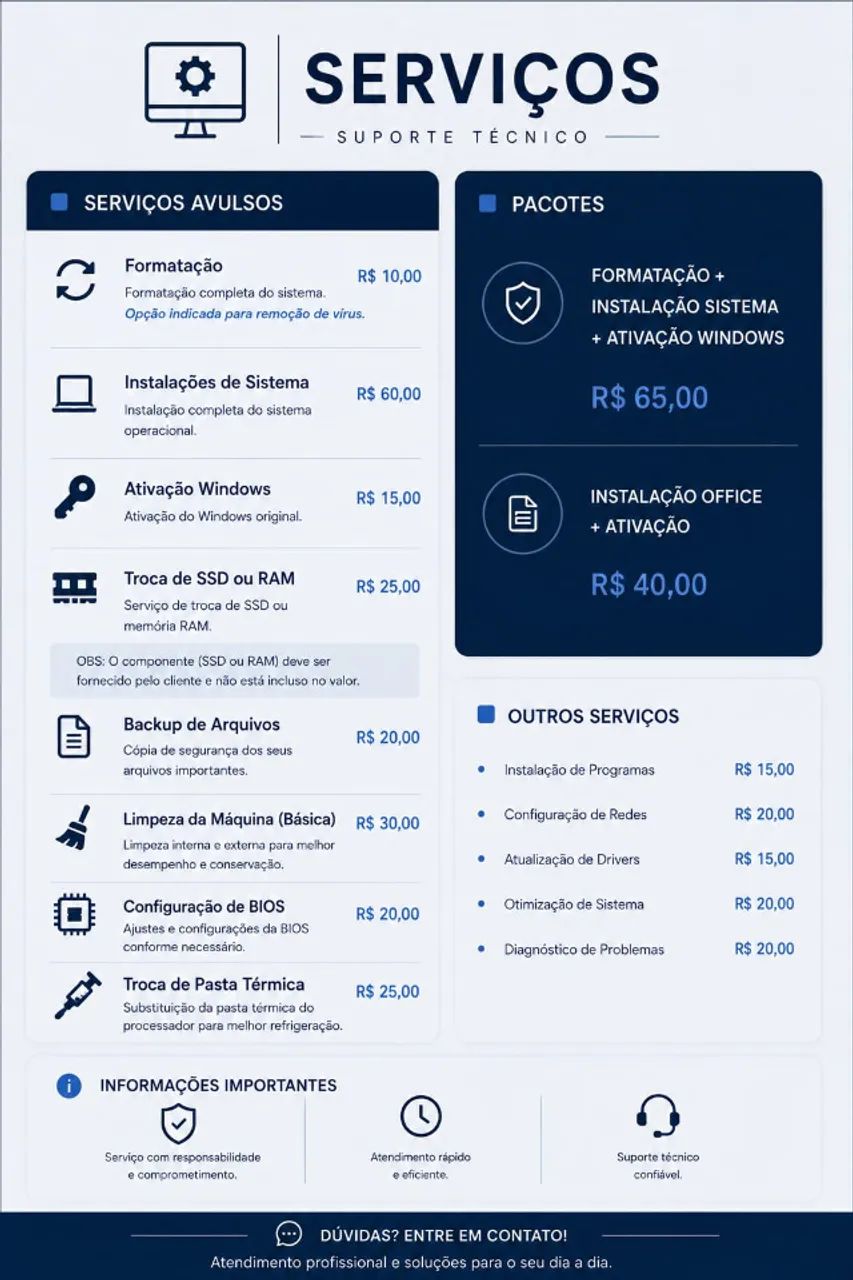 PC/Notebook Lento? Formatação e Otimização e mais em Bragança - Foto 2