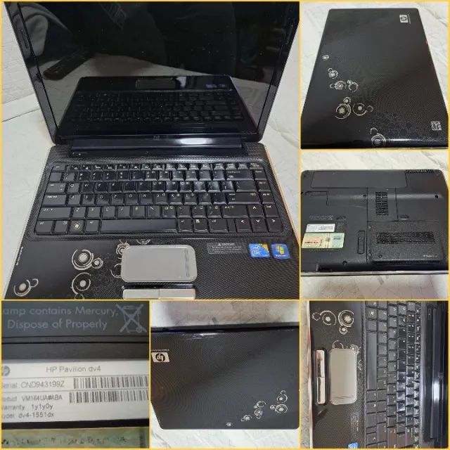 Notebook Hp Pavilion Dv4-1551dx (com Defeito) 
