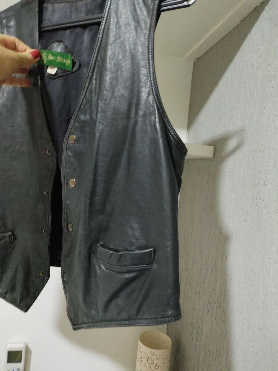 Colete preto couro legítimo  - Foto 2