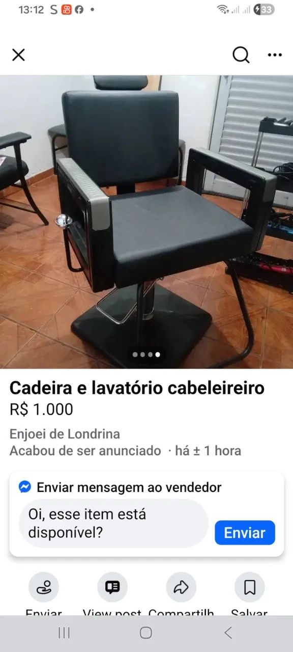 Cadeira cabeleireiro  - Foto 3