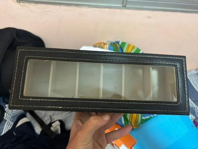 Caixa Organizadora para 6 Relógios com Visor - Preta - Foto 2