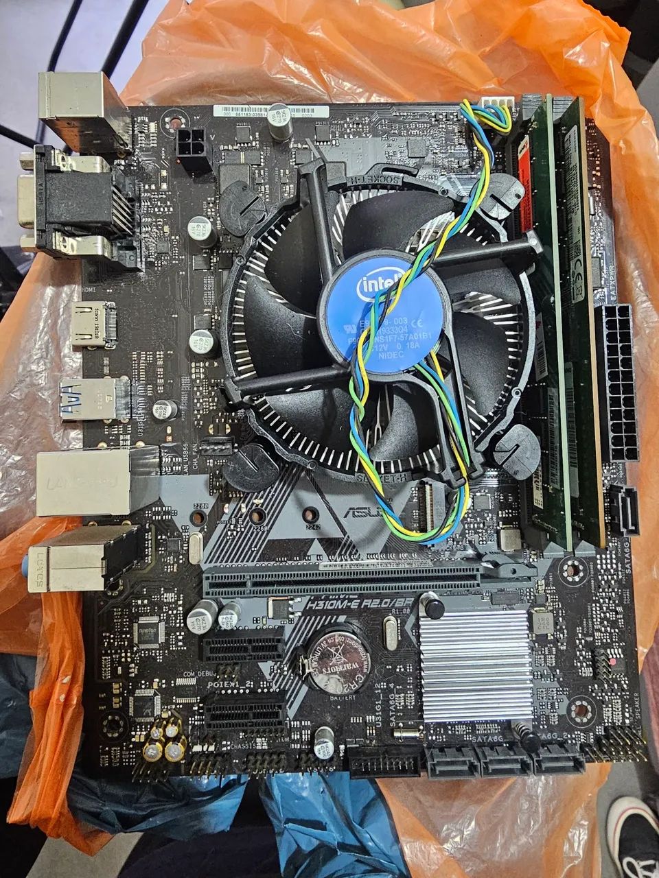 Kit placa mãe  + processador