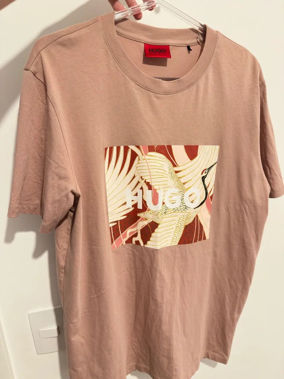 Camiseta Hugo Boss Cegonha Rosa