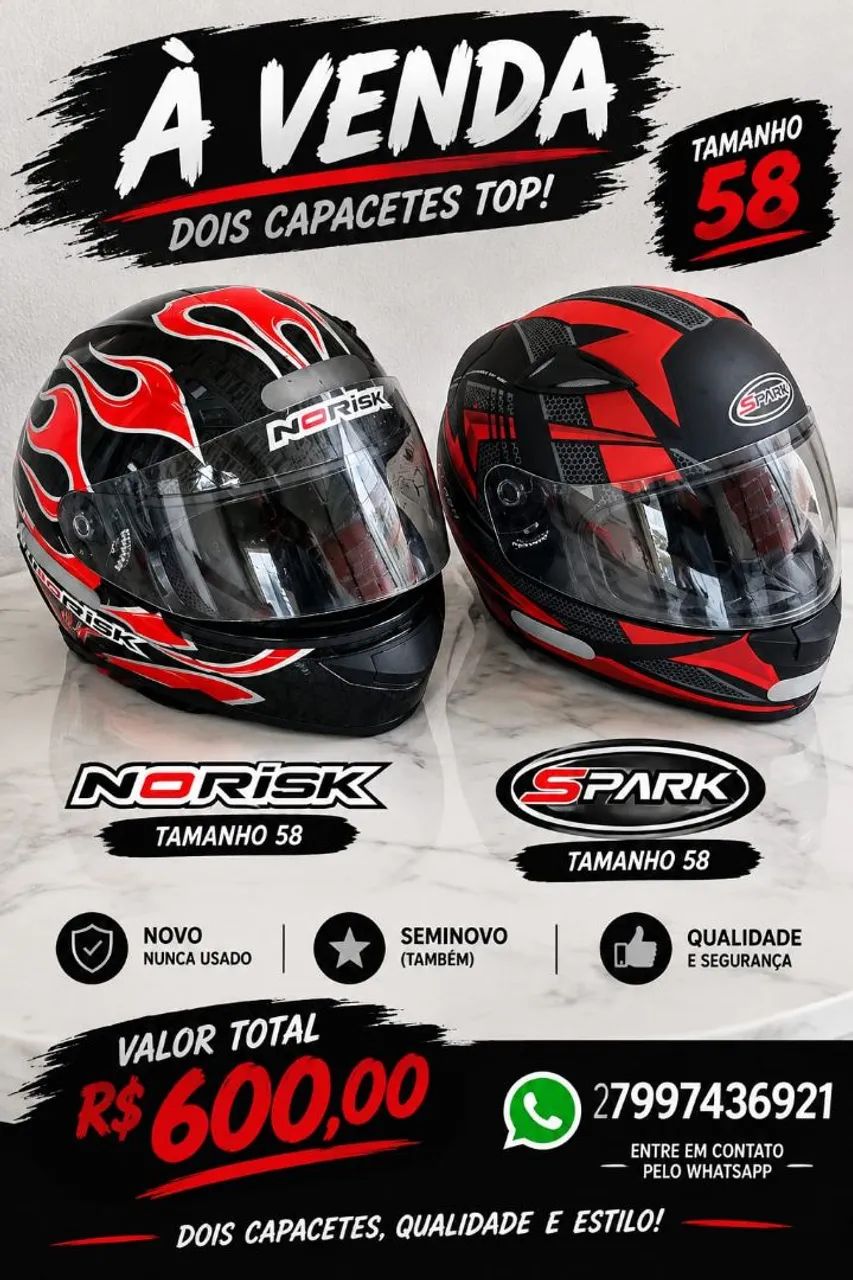 Capacete norisk e SPARK 