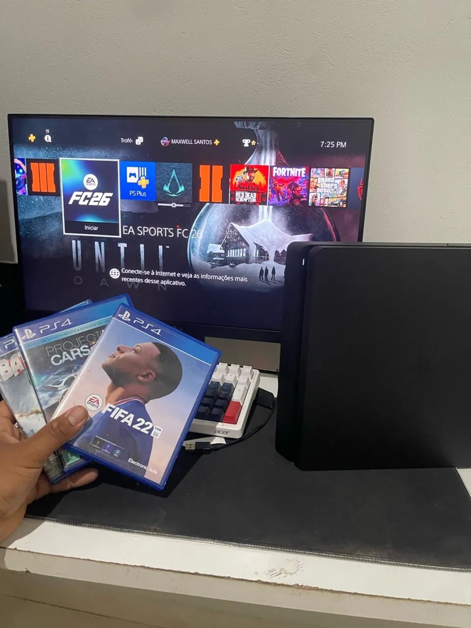 Ps4 slim 1tb zero cheio de jogos 