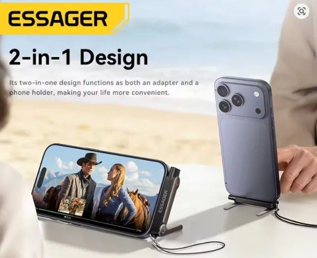 Adaptador OTG 240W com Suporte para Celular - Foto 4