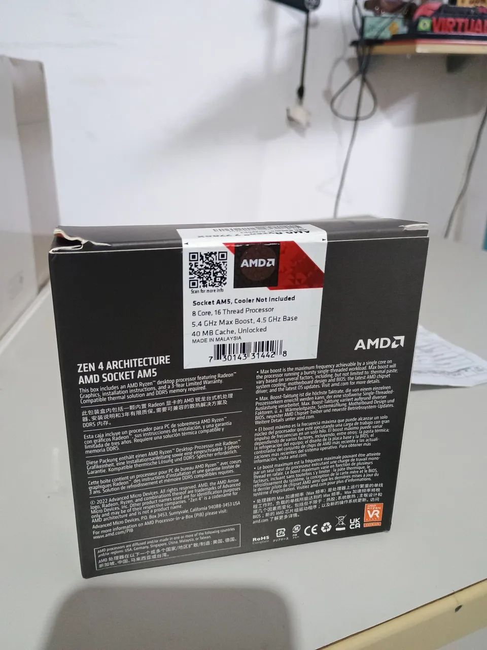 Processador AMD RYZEN 7 7700X - SÉRIE 7000 - Foto 3