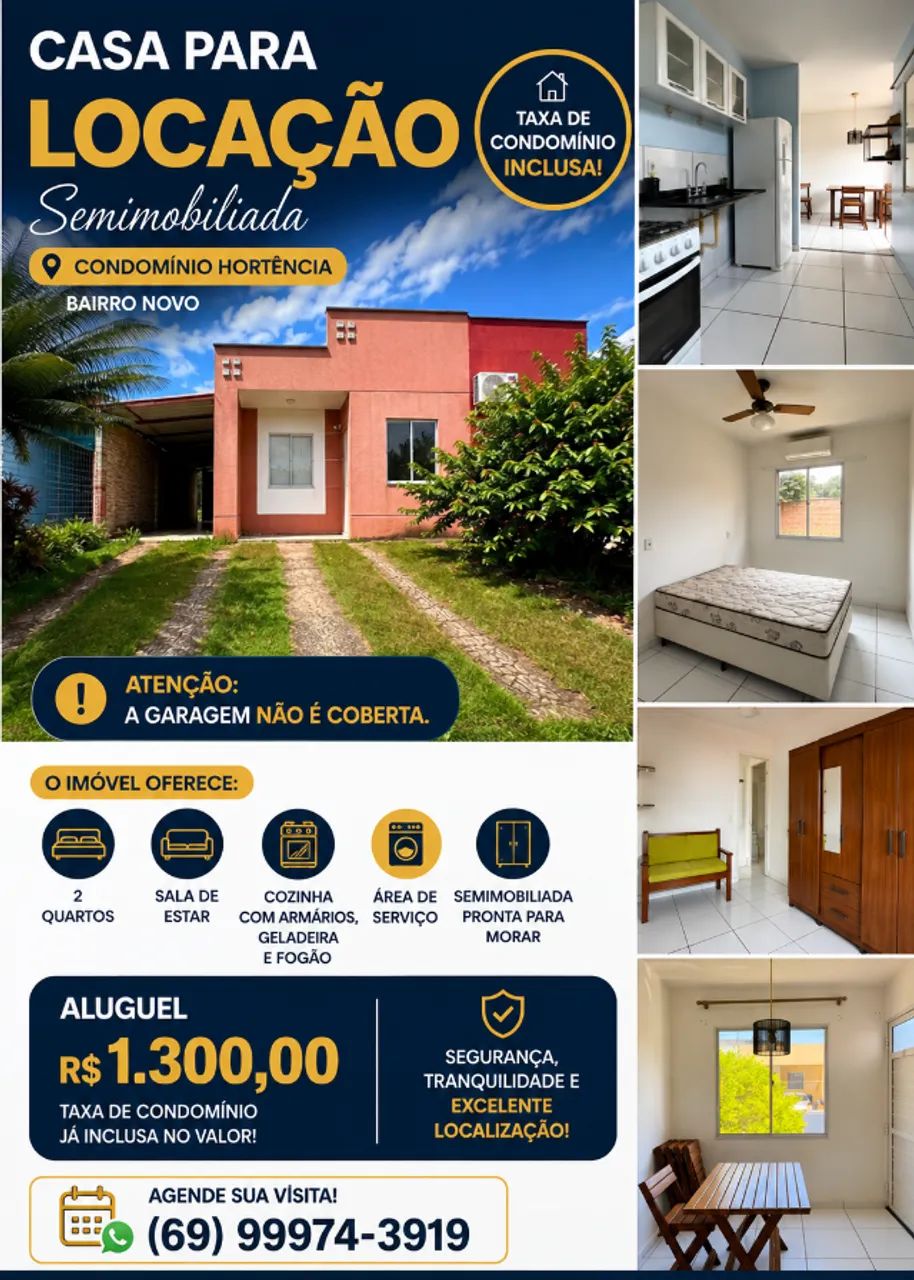 Locação de casa - Condomínio 
