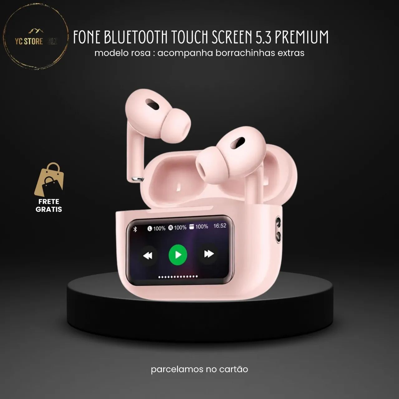 Fone Bluetooth Com Tela Touch Screen 5.3 Premium