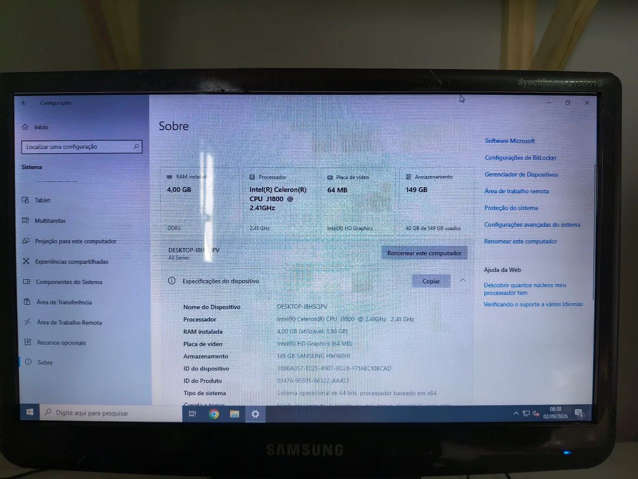 Mini PC Completo Intel | 4GB RAM | Windows 10 + Office | Monitor, Teclado e Mouse - Foto 2