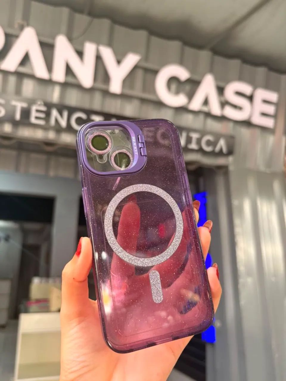 CASE COM GLITTER 