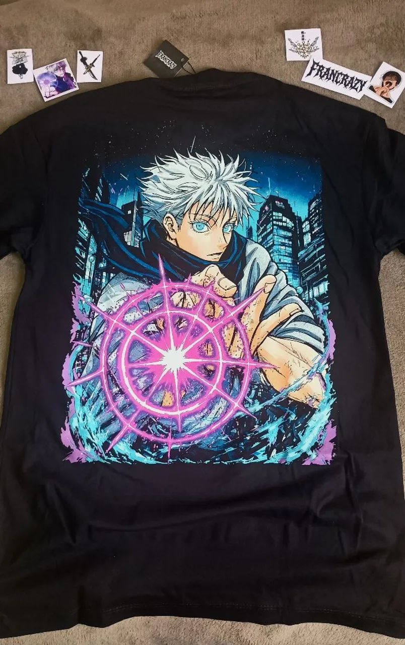 Camisa oversized Gojo vazio roxo Jujutsu Kaiser - Foto 4
