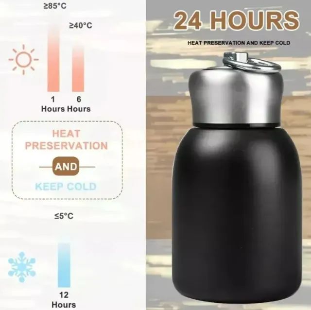 Garrafa Térmica NOVA Portátil 300ml Várias Cores - Foto 5