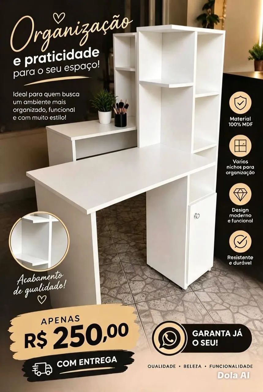 Escrivaninha em MDF - Foto 2