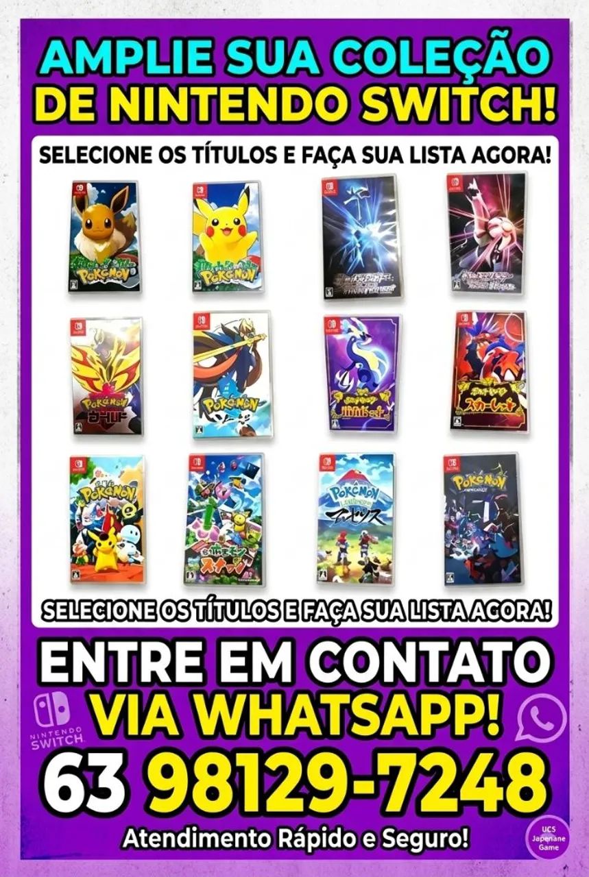 Vendo jogos para Nintendo Switch.