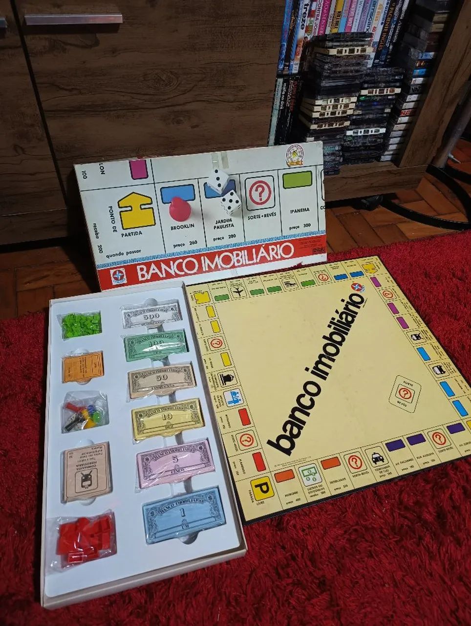 Jogo de Tabuleiro Banco Imobiliário Estrela Anos 90 Vintage - Completo