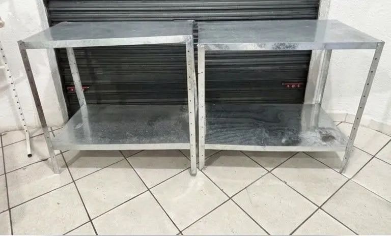 Kit duas mesa de  inox 