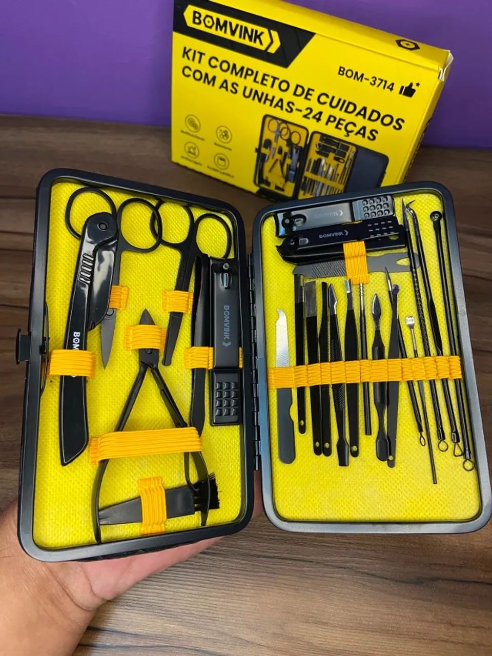 KIT COMPLETO DE CUIDADOS COM AS UNHAS 24 PEÇAS BOM-3714 an2 - Foto 2