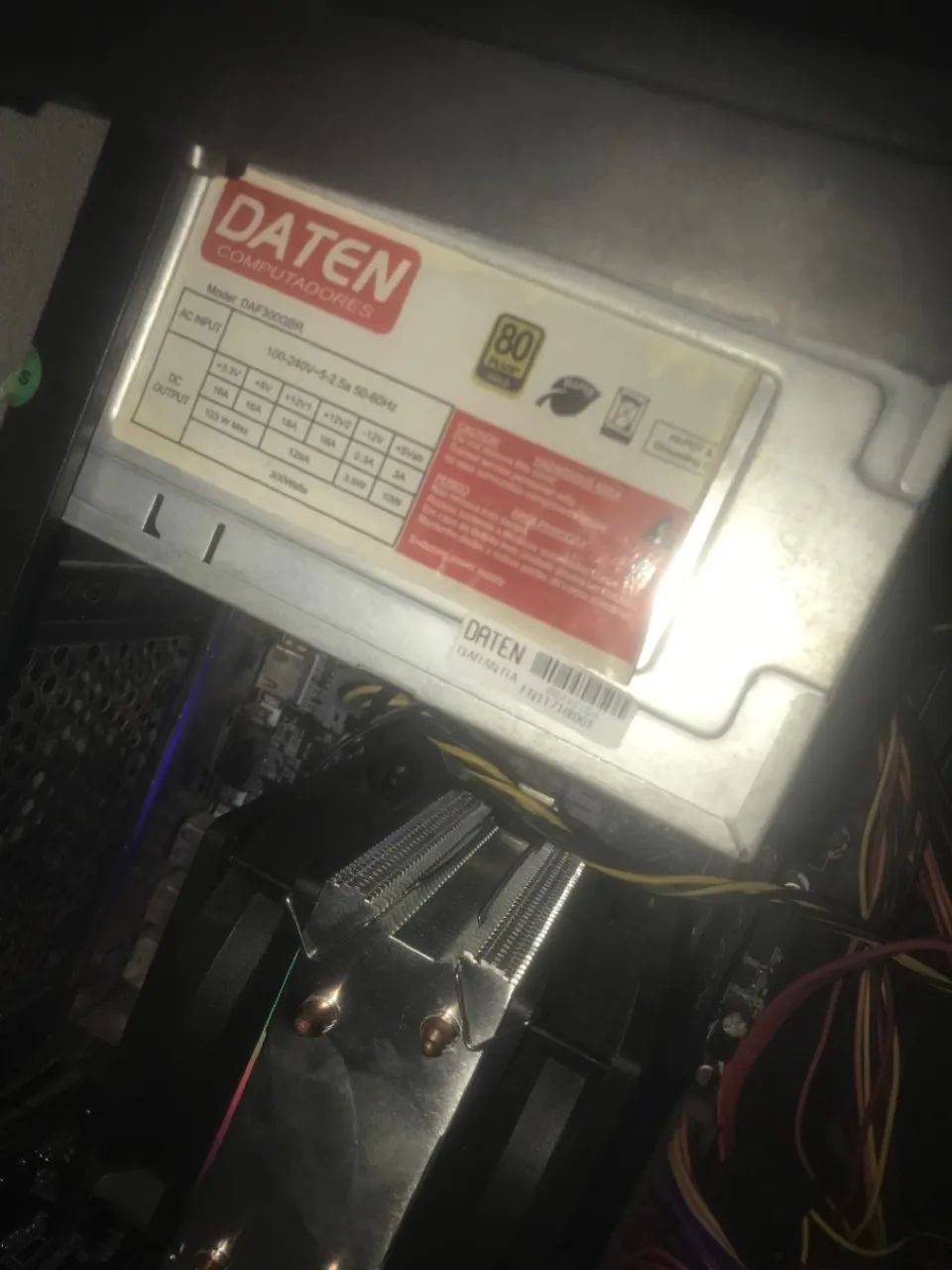 Fonte ATX Daten 300W 80 Plus White DAF300SBR - Original - Bivolt Automático - Foto 3