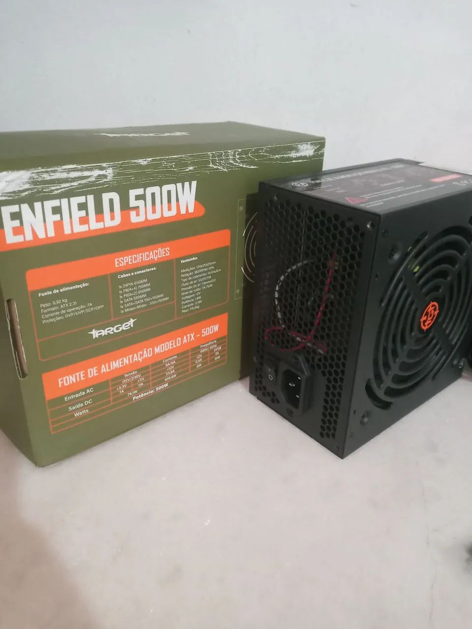Fonte Enfield 500w ATX Bivolt *Nova* - Foto 2