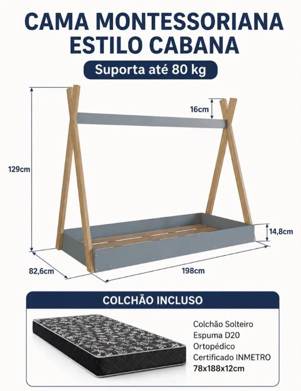 Cama solteiro 