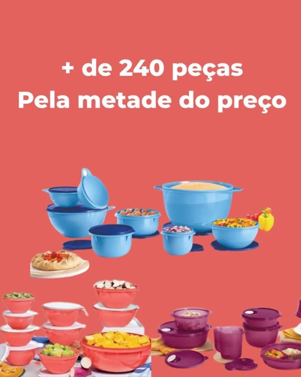 Lote de 240 Produtos Tupperware Originais com NF - Foto 6