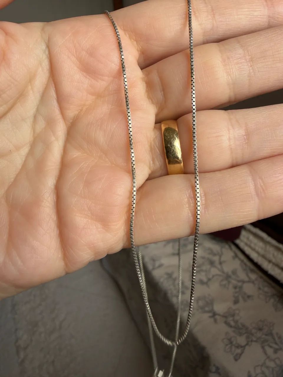Corrente de prata Veneziana 60 cm