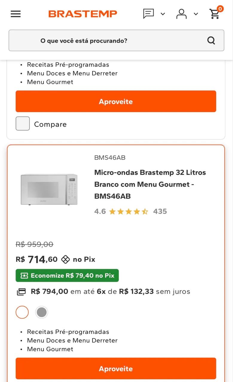 Microondas Brastemp 32L