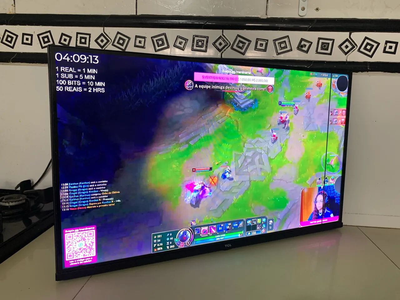Tv TCL smart leia a legenda 