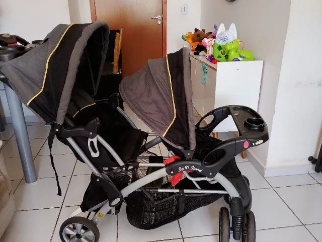 Carrinho de Bebê Duplo Para Gêmeos  - Foto 5