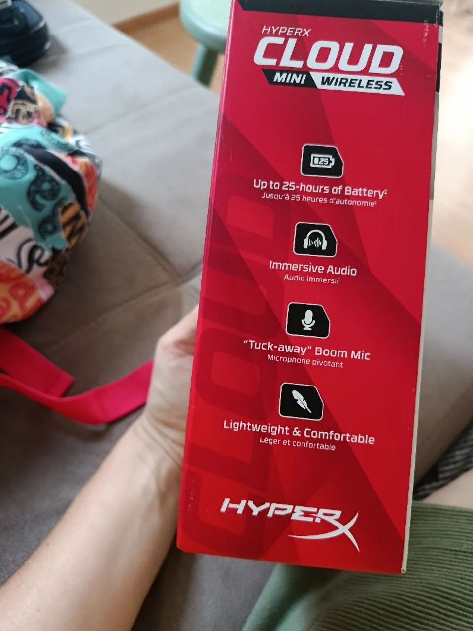 headset gamer sem fio Hyperox Cloud mini branco  - Foto 4