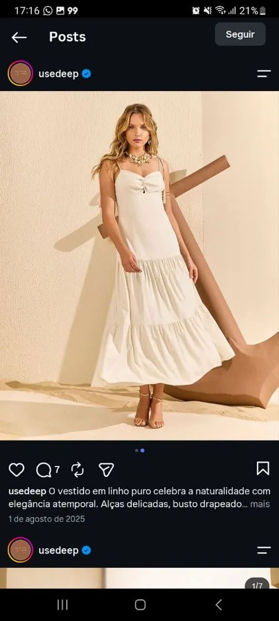 Bazar de Luxo Vestido Longo Deep