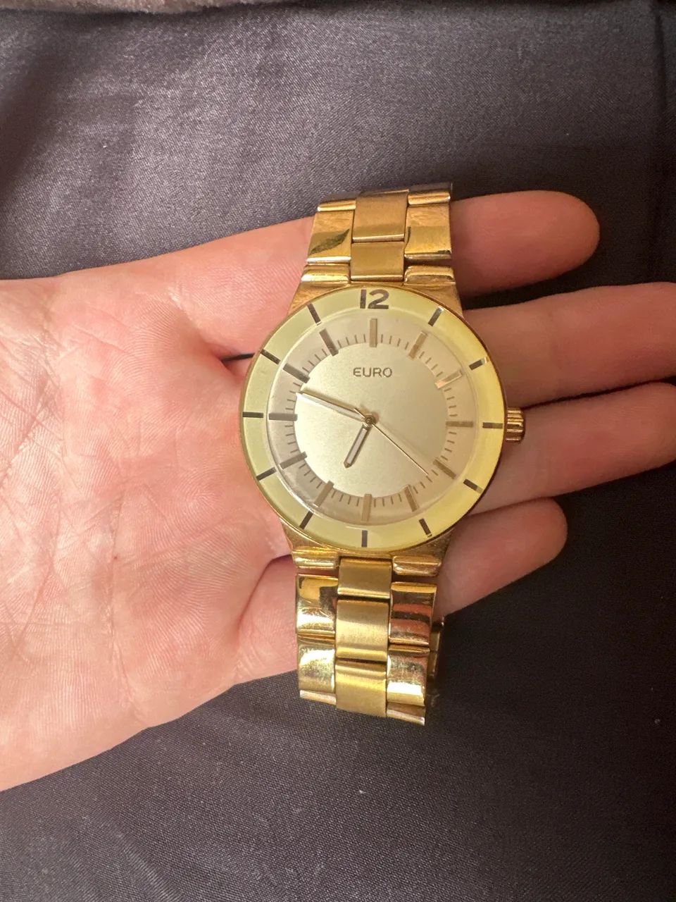 Relógio Dourado Unisex Euro 