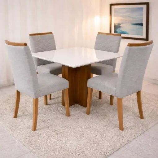 Mesa Helô com 4 cadeiras Safira - Entrega Rápida  - Foto 2