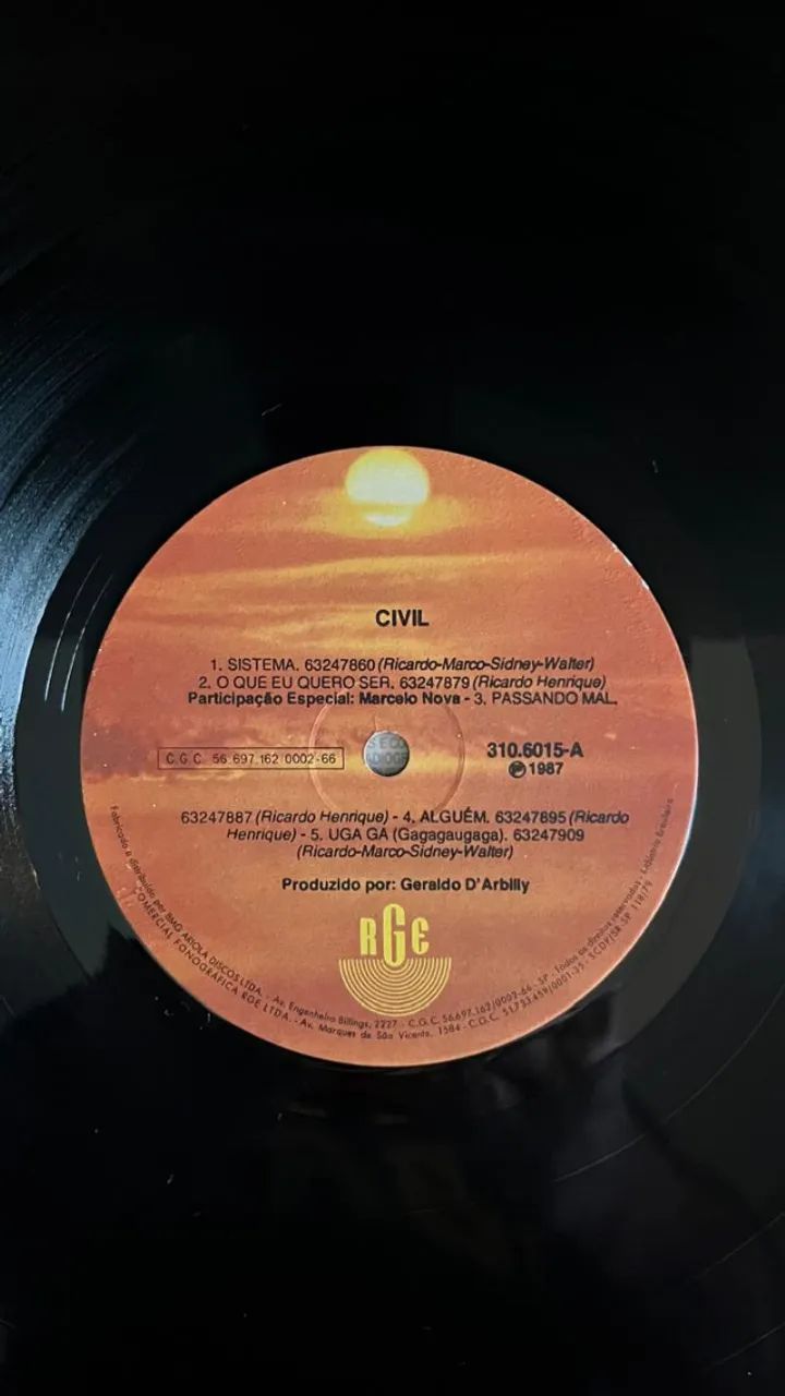 LP VINIL CIVIL (1987) - Foto 5