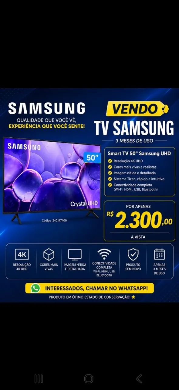 Vendo TV 50 polegadas Samsung 